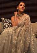 Women Silver Saree