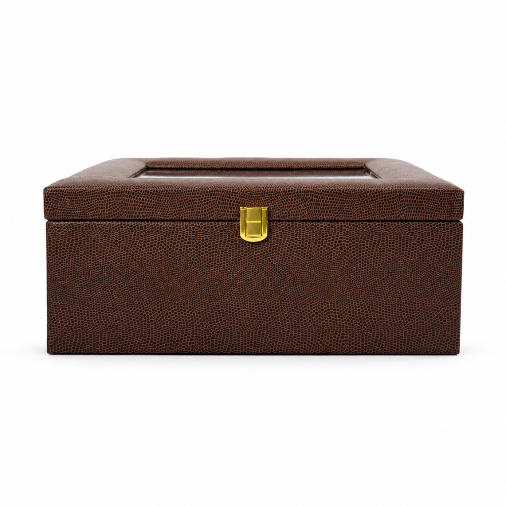 Luxury Bangle Storage Box with Mirror – Velvet Jewellery Organizer (30.48 × 30.48 × 12.70 cm)