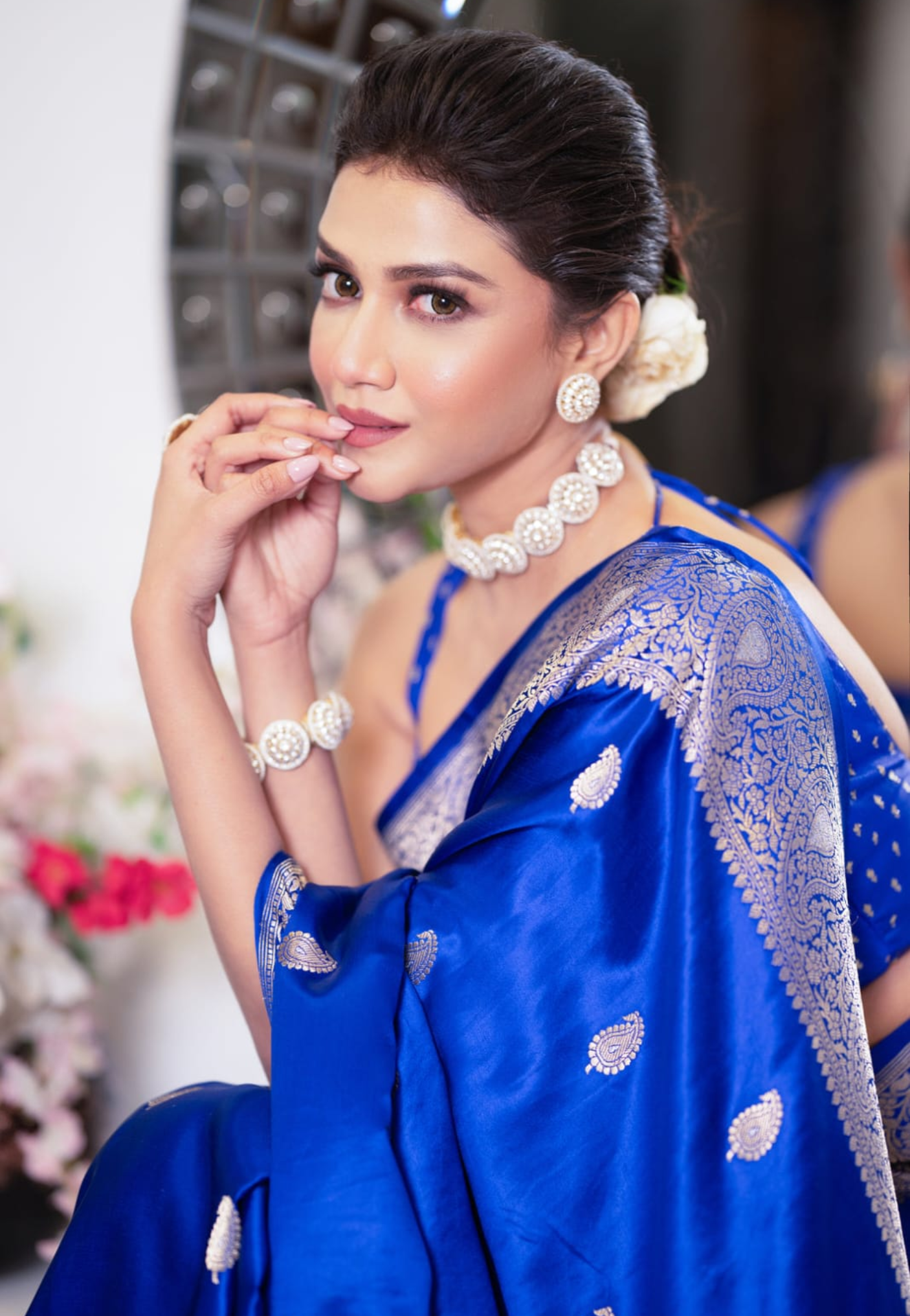 Banarasi Handloom 6 Ply Premium Semi Mashroo Silk Saree