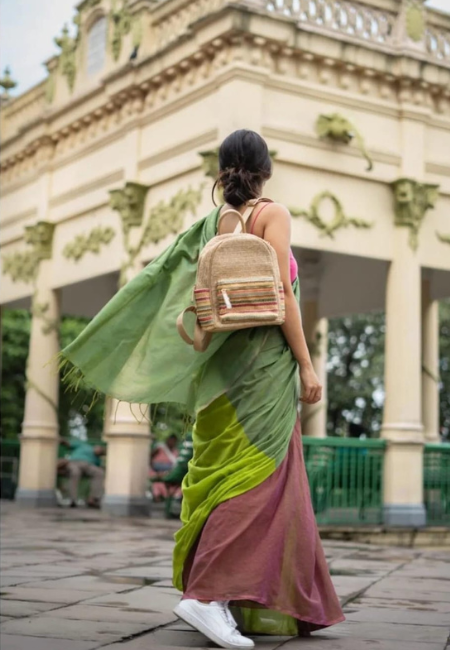 Khadi Saree Green