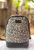 Black Floral Vine Print Stylish Everyday Backpack for Women