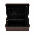 Luxury Brown Leather Bangle Storage Box with Removable Velvet Display Rolls, Necklace Pocket & Jewellery Organizer for Bangles, Bracelets, Watches & Accessories (33.02 × 20.83 × 10.16 cm)