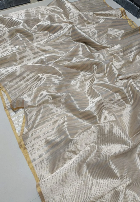 Women Silver Saree