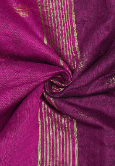 Women Magenta Silk Saree