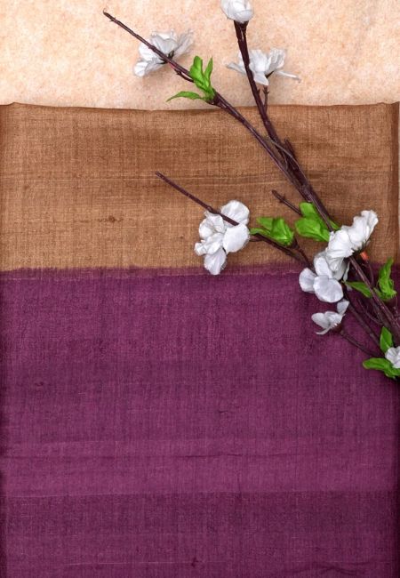 Pure Tussar Silk Saree in Pink