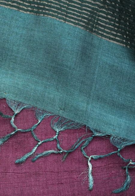 Pure Tussar Silk Saree in Pink