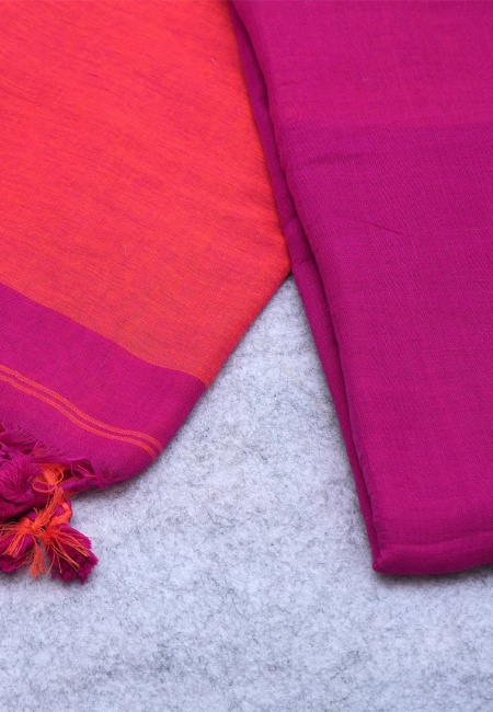 Royal Bloom Pure Handloom Cotton Saree in Purple