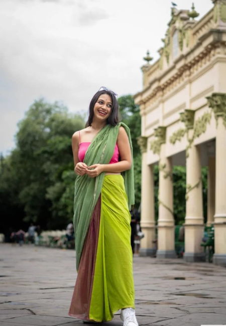 Khadi Saree Green