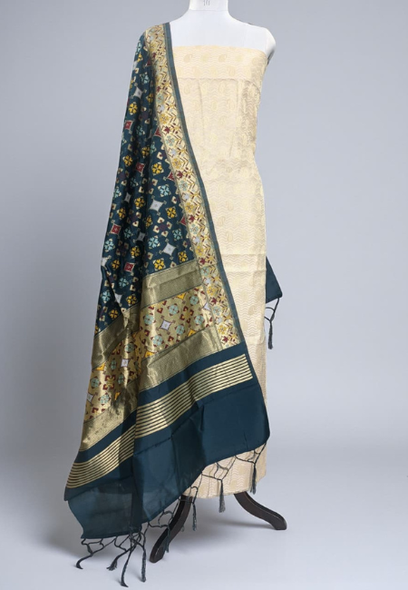Unstitched Banarasi Brocade Suit with Tanchui Silk Dupatta – Premium Winter Ethnic Ensemble