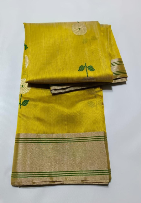 Chanderi Handwoven Pure Pattu Silk Saree