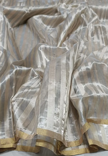 Women Silver Saree