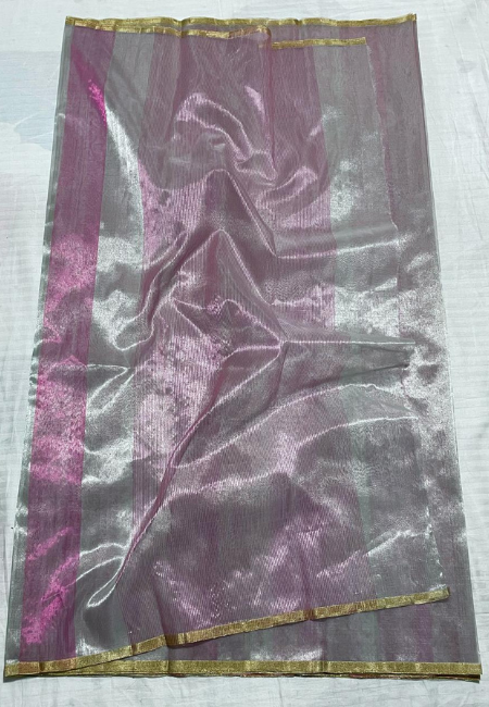 Exclusive Designer Pure Handwoven Fancy Chanderi Tissue Silk Saree