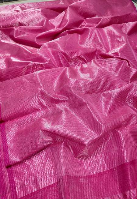 Pure Handloom Masrai Silk in Deep Magenta