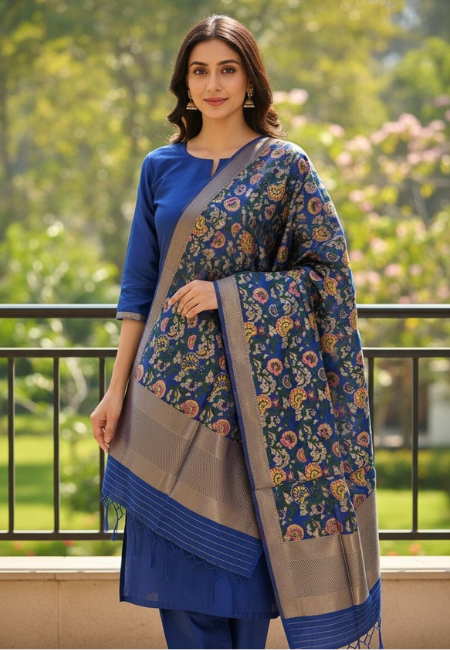 Unstitched Banarasi Soft Katan Silk Plain Suit with Heavy Weaving Jaal Dupatta – Unstitched Dress Material