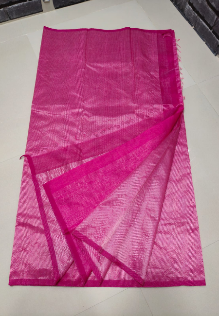 Pure Handloom Masrai Silk in Deep Magenta