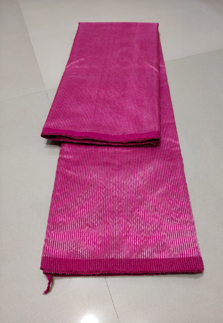 Pure Handloom Masrai Silk in Deep Magenta