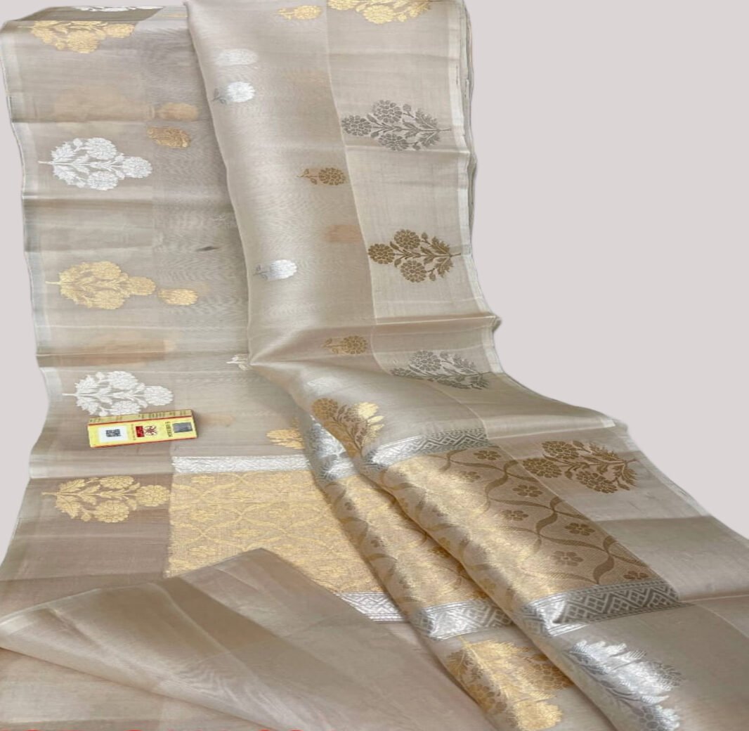 Pure Biege Saree