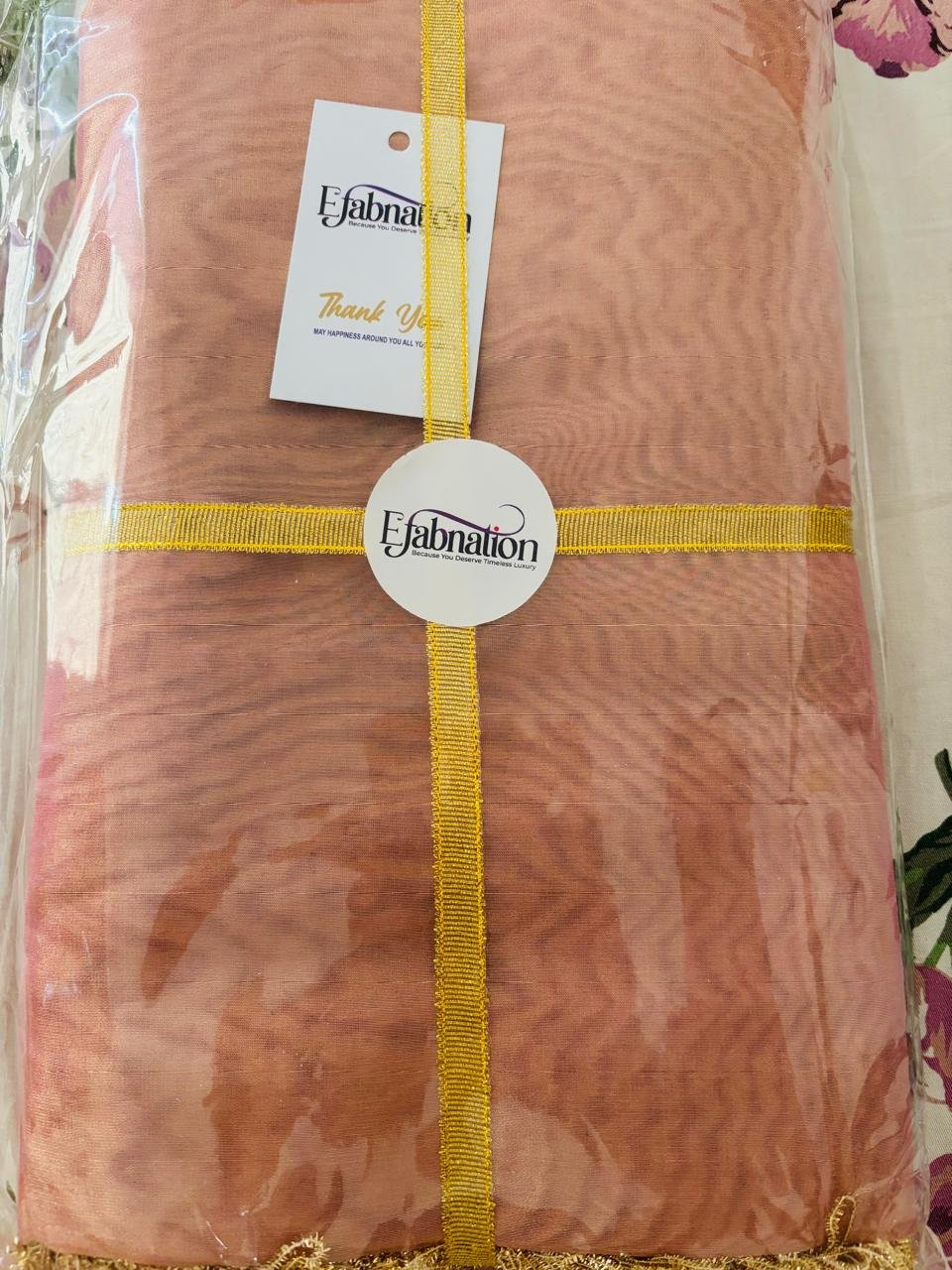 Rose Pink Banarasi Premium Semi Tissue Silk Saree with Beautiful Lace Work Border