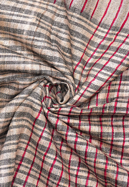 Silk Checkmate Pure Handloom Raw Silk Saree