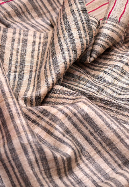 Silk Checkmate Pure Handloom Raw Silk Saree