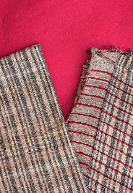 Silk Checkmate Pure Handloom Raw Silk Saree