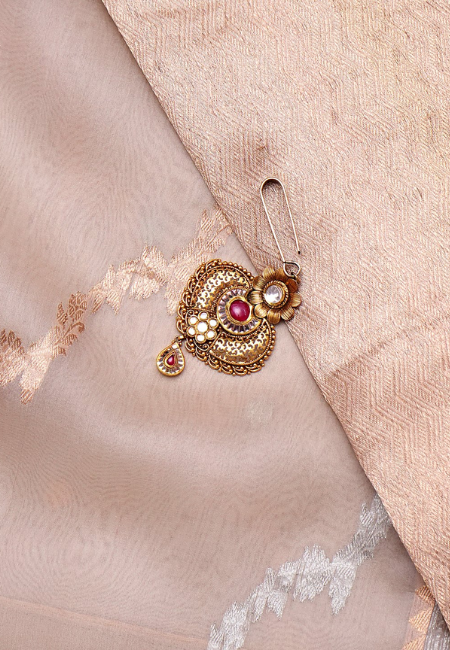 Women Saree- Peach