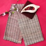 Silk Checkmate Pure Handloom Raw Silk Saree