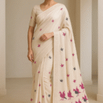 Golden Aura Pure Muga Silk Saree with Embroidered Pallu