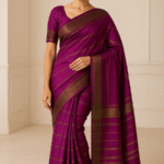 Magenta Majesty Pure Handloom Cotton Silk Saree
