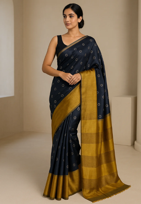 Pure Tussur Silk Saree