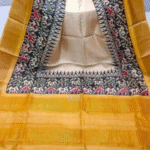 Handcrafted Black & Golden Pure Tussar Silk Saree