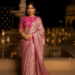 Pure Handloom Masrai Silk in Deep Magenta