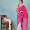 Dual-Tone Elegance Pure Linen Saree
