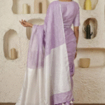Muted Serenity Pure Linen Saree