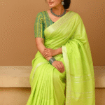 Pastel Green Linen Cotton Saree