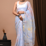 Pastel Marble Print Kota Doriya Saree – Handcrafted Elegance