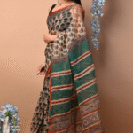 Elegant Handcrafted Kota Doriya Saree with Block, Dabu & Bagru Prints