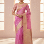 Banarasi Soft Organza Silk Woven Dyeable Saree with Zari Border