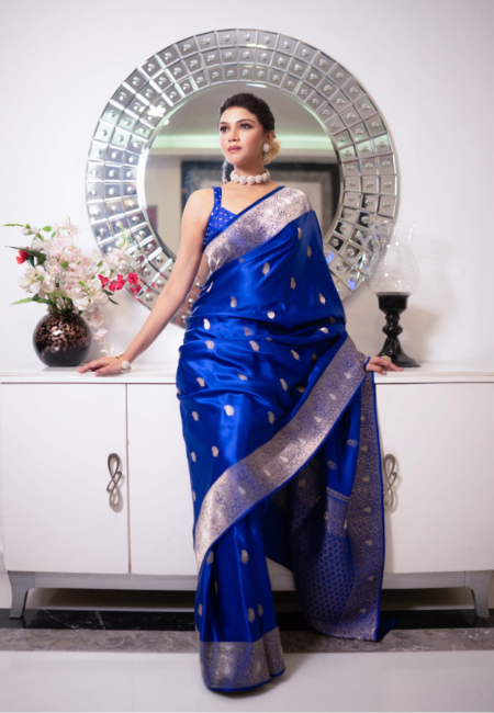 Banarasi Handloom 6 Ply Premium Semi Mashroo Silk Saree